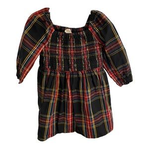 Crewcuts Black and Red Plaid Kids Dress